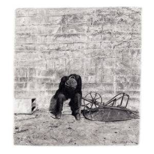 Dorothea Lange Study of "Man Beside Wheelbarrow"